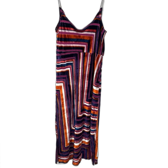Anthropologie Tina Striped Velvet Midi Dress S NWOT - Picture 6 of 12